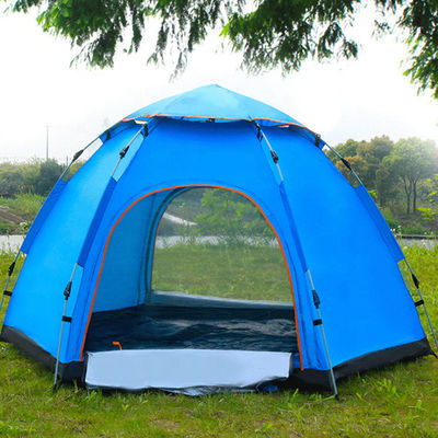 Tenda Berkemah Pop Up Instan Luar Ruangan 190T Kain Taffeta Tahan Angin Tahan Air