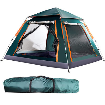 Hiking Travel Tenda Keluarga Otomatis 3-4 Orang Tenda Backpacking Tahan Air 1500mm