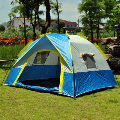 Pembukaan Cepat Keluarga Pop Up Tenda Pantai Perak 190T Tahan UV Tenda Berkemah Tahan Air