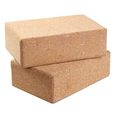 Non Slip Eco Kayu Yoga Brick High Density Cork Blocks 2 Paket
