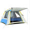 Tenda Berkemah Lipat Otomatis Luar Ruangan 190T Polyester Empat Sisi Tiga Jendela