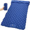 Biru Tua Double Camping Inflatable Sleeping Pad Foot Press TPU Coating