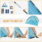 Waterproof Oxford Easy Up Sun Shelter 1.5kg 83x83x51inches Untuk Piknik